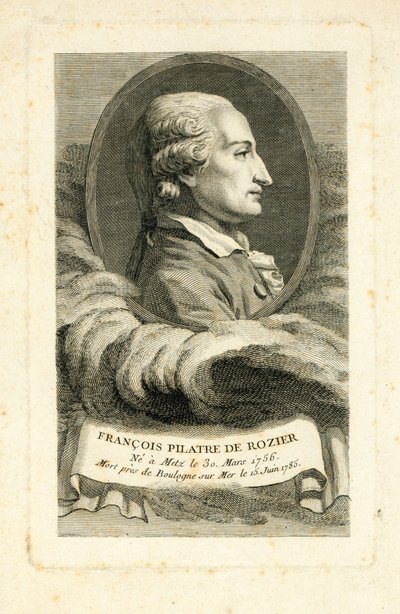فرانسوا Pilatre de Rozier ، c.1785 بواسطة المدرسة الفرنسية