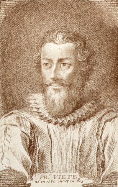 فرانسوا فيت (1540-1603) ، رسم توضيحي من Histoire des Mathematiciens بواسطة ألكسندر سافيرين (1720-1805) ، نشر في باريس 1766 بواسطة المدرسة الفرنسية
