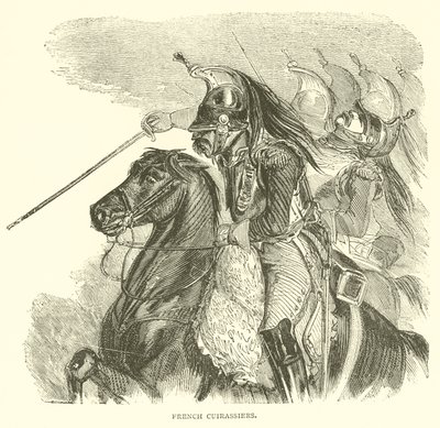 Cuirassiers الفرنسية (نقش) بواسطة المدرسة الفرنسية
