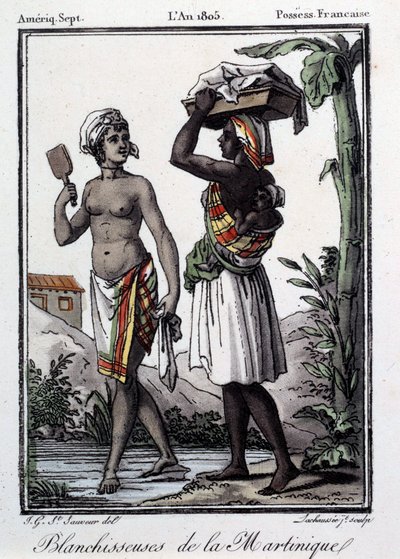 المستعمرات الفرنسية: مبيضات من مارتينيك إلى جزر الهند الغربية. نقش من عام 1805. شارتر ، متحف الفنون الجميلة بواسطة المدرسة الفرنسية