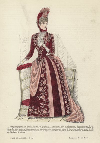 لوحة أزياء فرنسية ، 1885-1886 بواسطة المدرسة الفرنسية