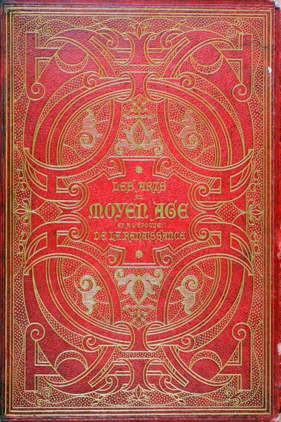 الغلاف الأمامي لـ Les Arts au Moyen Age ، تم نشره بواسطة Firmin Didot في عام 1873 (جلد) بواسطة المدرسة الفرنسية