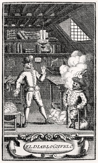 مقدمة من Dubercelle لـ "The Devil on Two Sticks" ، حوالي عام 1787 بواسطة المدرسة الفرنسية