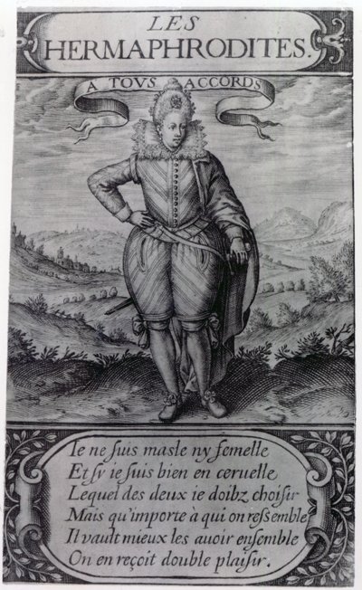 صورة من الواجهة إلى Les Hermaphrodites لتوماس أرتوس ، 1605 بواسطة المدرسة الفرنسية