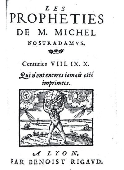 واجهة إلى نبوءات م. ميشيل نوستراداموس ، حانة. بواسطة Benoist Rigaud ، 1568 بواسطة المدرسة الفرنسية