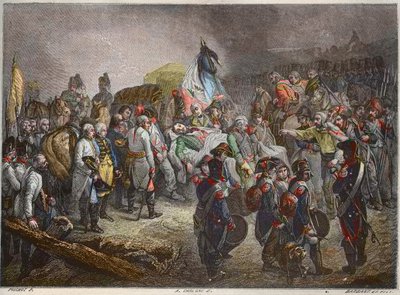 جنازة الجنرال مارسو ، سبتمبر 1796 (فرانسوا سيفيرين مارسو ديجرافييرز) - - موسوعة وطنية جديدة لموريس لا شارست - 1870 - بواسطة المدرسة الفرنسية