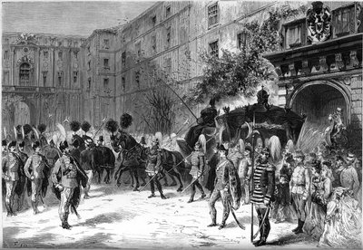 جنازة الإمبراطورة النمساوية كارولين أوغوستا (1792-1873): تنجس من الموكب الجنائزي في شوارع فيينا بواسطة المدرسة الفرنسية