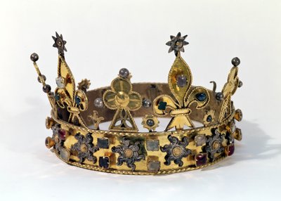 التاج الجنائزي لفيليب من فرنسا (1342-1404) 1404 (الذهب واللؤلؤ والأحجار الكريمة) بواسطة المدرسة الفرنسية