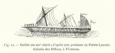Galere du XIVe siecle; d
