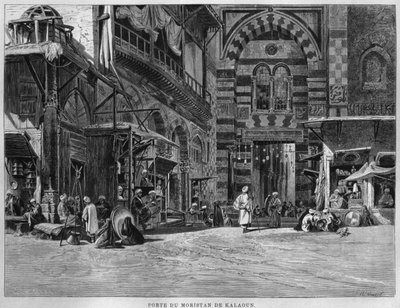 بوابة Biwaristande Qalawim ، من مصر ، من قبل جورج موريتز إيبرز ، 1881 بواسطة المدرسة الفرنسية