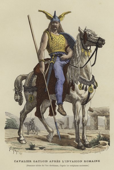 فارس خيالي Gaulish بعد الغزو الروماني بواسطة المدرسة الفرنسية