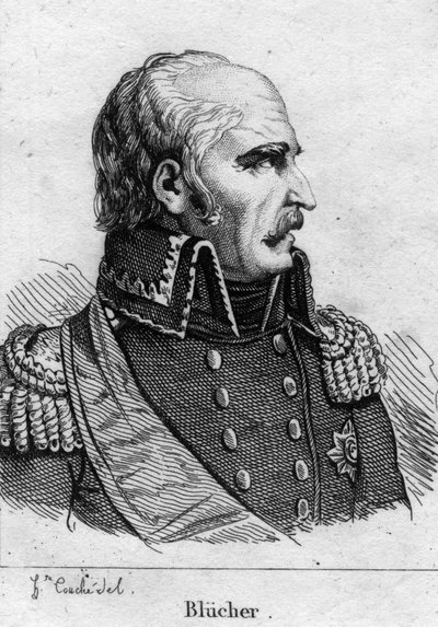 جبهارد ليبرخت ، الأمير بلشر فون والشتات (1742-1819) ، ماريشال بروسي. نقش القرن التاسع عشر. بواسطة المدرسة الفرنسية