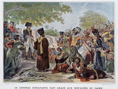 General Bonaparte made thanks to the revolts of Cairo - in “Victoires et Conquêtes des Armees Francaises”, Paris, n.d. 19th century. بواسطة المدرسة الفرنسية