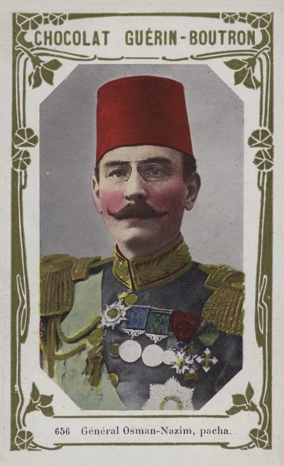 جنرال عثمان ناظم ، ملون (صورة ملونة) بواسطة المدرسة الفرنسية