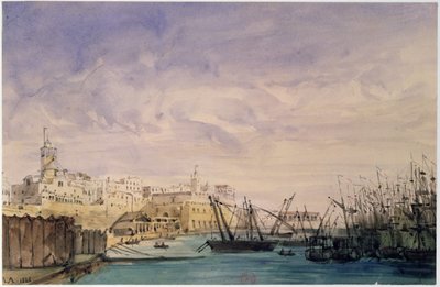 منظر عام للجزائر ، 1845 (مرحاض على ورق) بواسطة المدرسة الفرنسية
