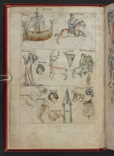 جورج فيندولوس ، كتاب التنجيم ، سلون MS 3983 ، f.4v (رق) بواسطة المدرسة الفرنسية