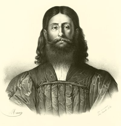 Giorgione, portrait (engraving) بواسطة المدرسة الفرنسية