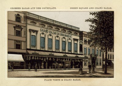 Grand Bazar du Grand Marche ، Place Verte ، أنتويرب (كروموليثو) بواسطة المدرسة الفرنسية