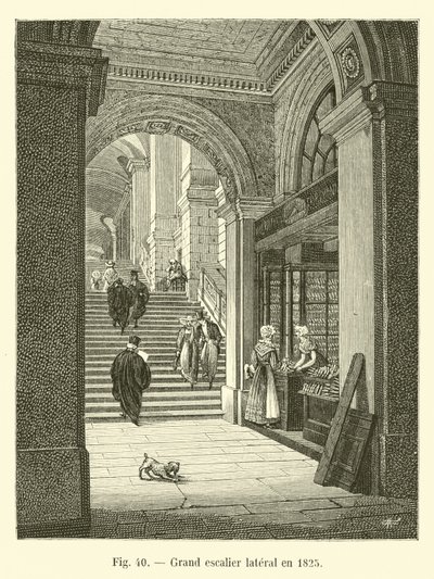 درج جانبي كبير عام 1825 بواسطة المدرسة الفرنسية