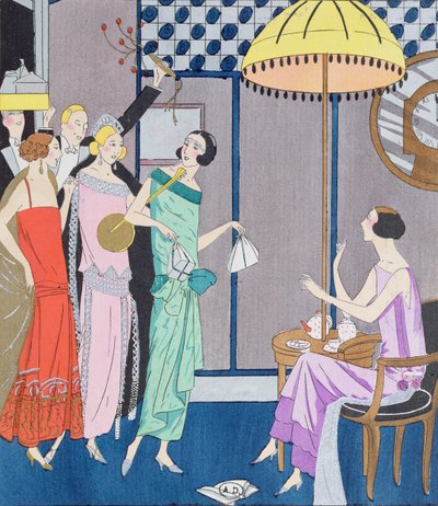 الضيوف القادمون في ليلة رأس السنة ، لوحة الموضة من Art ، Gout ، Beaute ، 1923 بواسطة المدرسة الفرنسية