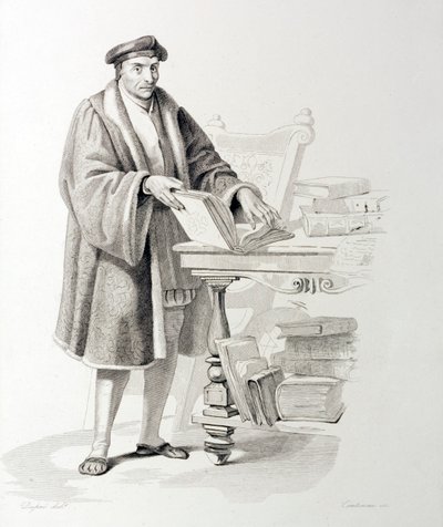 Guillaume Bude (1467-1540), French scholar and humanist philosopher (engraving) بواسطة المدرسة الفرنسية