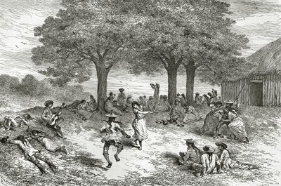 حصاد كوكا ، بيرو ، توضيح من مجلة Le Tour du Monde ، 1877 بواسطة المدرسة الفرنسية