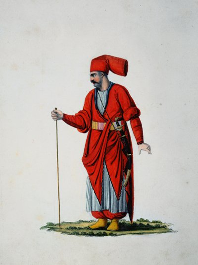 Hasseki Baltaci Valet del Sultani ، ربما من قبل Cousinery ، الفترة العثمانية ، الربع الثالث من القرن الثامن عشر (مرحاض على ورق) بواسطة المدرسة الفرنسية