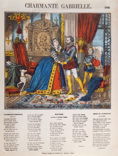 هنري الرابع (1553-1610) ، ملك فرنسا وعشيقته غابرييل ديستريس (1573-99) بواسطة المدرسة الفرنسية