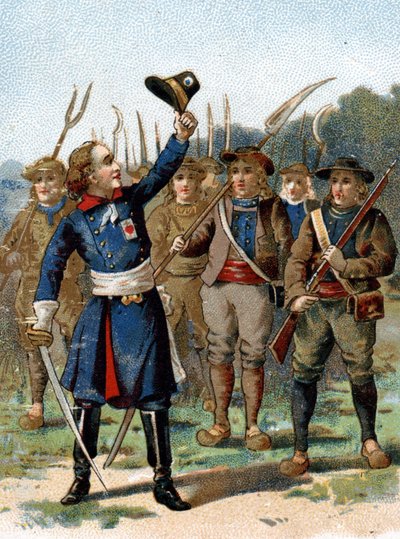Henri du Vergier ، كونت La Rochejaquelein (أو Verger de La Rochejacquelein) (1772-1794) ، بيع الزعيم. لديه علامة على صدره. بواسطة المدرسة الفرنسية