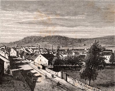 Hericourt - - قسم Saone-et-Loire - نقش في "La France illustree: الجغرافيا والتاريخ والإدارة الإحصائية" بقلم V.A. الشعير براون. 1884 بواسطة المدرسة الفرنسية