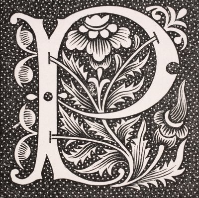 رسالة تاريخية "P" من "Le Moyen Age et La Renaissance" لبول لاكروا (1806-1884) نشرت عام 1847 بواسطة المدرسة الفرنسية