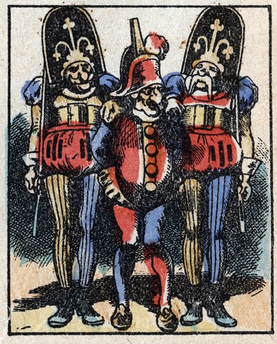 تاريخ الدكتور Pulcinella (Polichinelle). نقش الخشب للتصوير Pellerin - إبينال ، sd. أواخر القرن التاسع عشر. بواسطة المدرسة الفرنسية