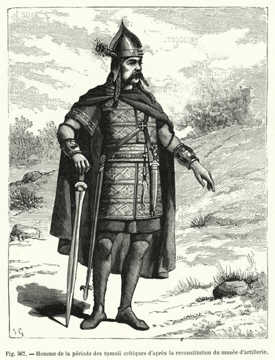 Homme de la periode des tumuli celtiques d