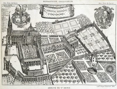 Horseman perspective of the Abbey of Saint Denis بواسطة المدرسة الفرنسية