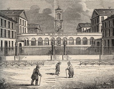 Hospice de la الاستطلاع في Garches - Hauts-de-Seine - نقش في "" PATRIE - الوصف PECTURESSE DE LA FRANCE في 6 مجلدات بواسطة LUCIEN HUARD - نهاية القرن التاسع عشر بواسطة المدرسة الفرنسية