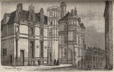فندق Hotel d'Anjou في Angers - نقش في "" تاريخ فرنسا بواسطة Victor Duruy (1811-1894) - 1882 بواسطة المدرسة الفرنسية