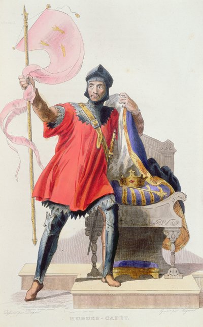 Hugues I Capet (941-996) ، ملك فرنسا ، من Le Plutarque Francais بواسطة E.Mennechet ، 1835 (نقش الألوان) بواسطة المدرسة الفرنسية