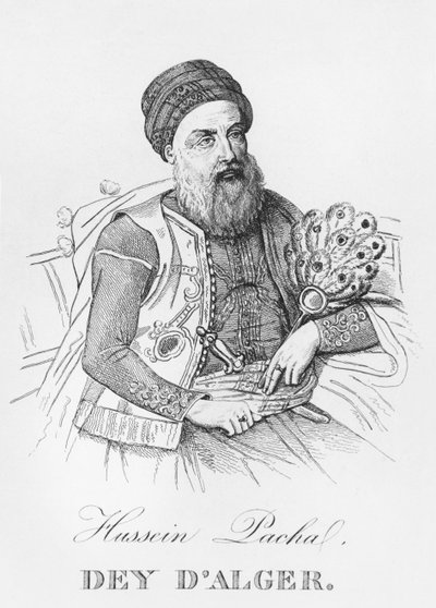 حسين باشا ، داي الجزائر ، 1830-40 بواسطة المدرسة الفرنسية