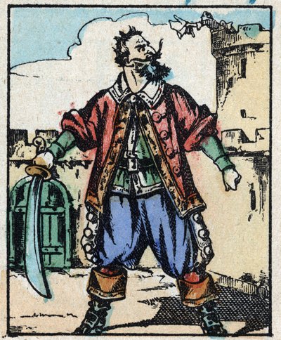 رسم توضيحي لـ "" Bluebeard "" بواسطة المدرسة الفرنسية