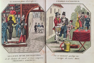 رسم توضيحي لـ Le Paravoleur ou LArt de Conduite prudent en Tout Pays ، خاصة باريس بواسطة يوجين فرانسوا فيدوك ، 1830 بواسطة المدرسة الفرنسية