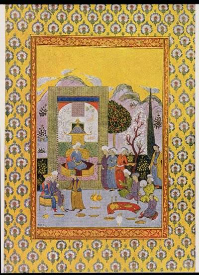 رسم توضيحي لليالي العربية ، 1895 (نقش ملون) بواسطة المدرسة الفرنسية
