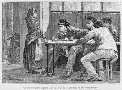 Illustration for The Assommoir, A Realistic Novel, by Emile Zola (engraving) بواسطة المدرسة الفرنسية