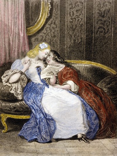 رسم توضيحي من جولي أو هيلواز الجديدة ، ج 1852 بواسطة المدرسة الفرنسية
