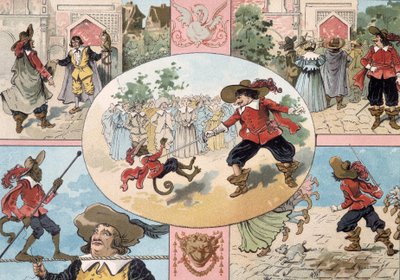 رسم توضيحي لـ Cyrano de Bergerac ، رسم توضيحي لرواية Cyrano de Bergerac: "العالم الآخر بواسطة المدرسة الفرنسية