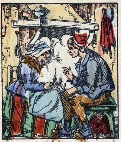 رسم توضيحي لحكاية "" Le petit poucet "" من تأليف تشارلز بيرولت. نقش الخشب للتصوير Pellerin - إبينال ، sd. أواخر القرن التاسع عشر. بواسطة المدرسة الفرنسية