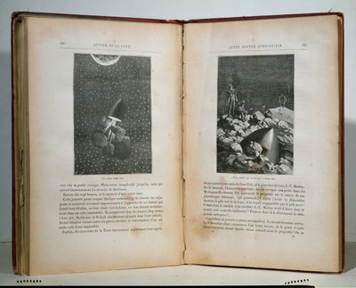 الرسوم التوضيحية من حول القمر لجول فيرن (1828-1905) بواسطة المدرسة الفرنسية