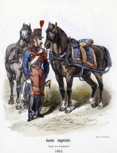 Imperial Guard: train of crews in 1855 - in “” Histoire de l