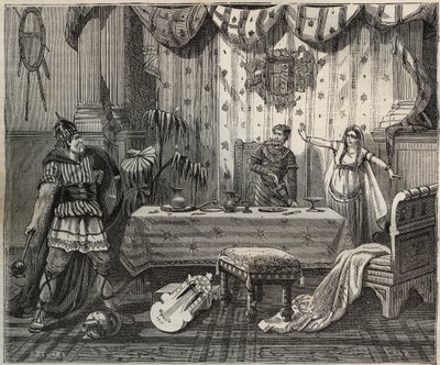 في 978 لوثير (941-986) ، دخل ملك الفرنجة (لوثير) قصر أوتو الثاني للإمبراطورية المقدسة (955-983) وزوجته ثيوفانو أو ثيوفانو أو ثيوفانيا سكليرينا (655-991) في آخن ، ولكن كانت العائلة الإمبراطورية قادرة على الاستيلاء. التوضيح ط بواسطة المدرسة الفرنسية