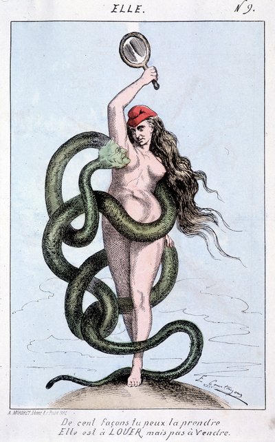 في مائة طريقة يمكنك أن تأخذه ، فهو للإيجار ، ولكن ليس للبيع (Thiers en Serpent يحيط Marianne). بواسطة المدرسة الفرنسية
