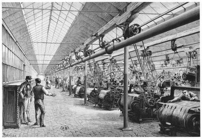 النسيج الصناعي في باجاتيل ، 1884 بواسطة المدرسة الفرنسية
